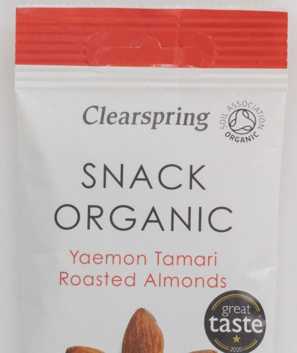 Packet of Clearspring Organic Tamari roasted Almonds 30g