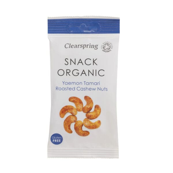 30g Packet of Clearspring Organic Tamari Roasted Cashew Nuts